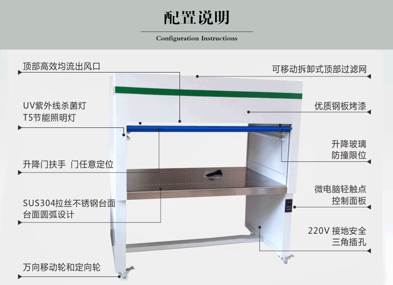 雙人垂直流超凈工作臺(tái)結(jié)構(gòu)
